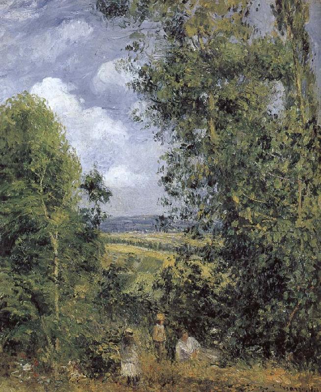 Camille Pissarro forest oil painting image